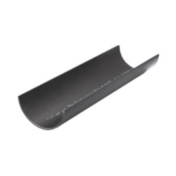 FloPlast MiniFlo PVC Half Round Gutters Black 76mm x 2m 6 Pack