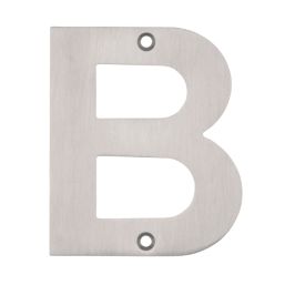 Eclipse Door Letter B Satin Stainless Steel 102mm