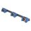 Smith & Locke 3-Tool Hanger Rail Black/Blue 55 x 500mm