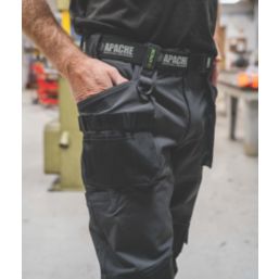 Apache Yellowknife Stretch Work Trousers Grey / Black 30" W 31" L