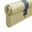 Smith & Locke  6-Pin Cylinder Lock 45-55 (100mm) Brass