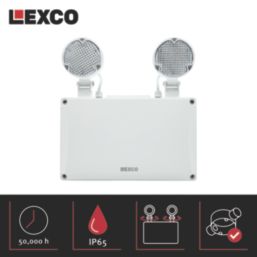 Lexco  Non-Maintained Emergency LED Twin Spotlight White 3W 450lm