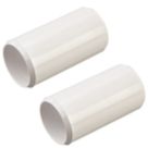 Deta TTE Conduit Couplers 25mm White 2 Pack