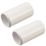 Deta TTE Conduit Couplers 25mm White 2 Pack