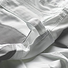 Site Jackal Work Trousers White / Grey 32" W 32" L