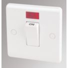 LAP  45A 1-Gang DP Cooker Switch White with Neon