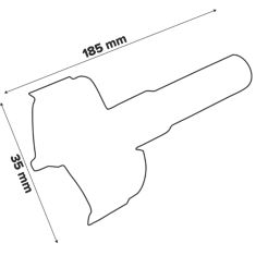 Erbauer  Straight Shank  Hinge Wood TCT Cutter 35mm x 63mm