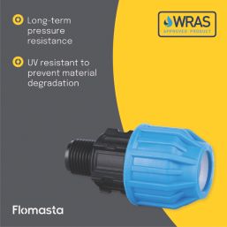 Flomasta  MDPE Male Adaptor 20mm x 1/2"