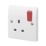MK Logic Plus 13A 1-Gang DP Switched Plug Socket White