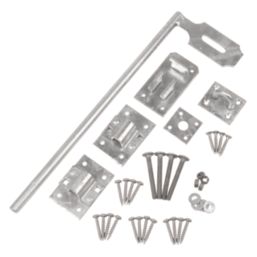 GateMate Heavy Locking Garage Door Bolt Silver 455mm