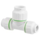 Flomasta  Plastic Push-Fit Reducing Tee 15mm x 15mm x 22mm