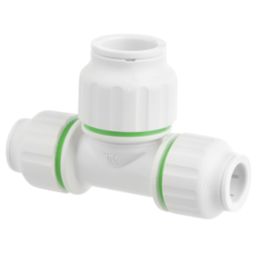 Flomasta  Plastic Push-Fit Reducing Tee 15mm x 15mm x 22mm