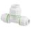 Flomasta  Plastic Push-Fit Reducing Tee 15mm x 15mm x 22mm