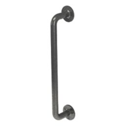 Rothley  Straight Household Steel Grab Rail Pewter 457mm