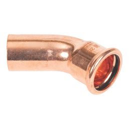 Flomasta  Copper Press-Fit Adapting 45° M-Profile Street Elbows 28mm x 28mm 2 Pack