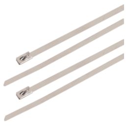 Essentials Stainless Steel Cable Ties Metallic 30cm x 0.79cm 100 Pack