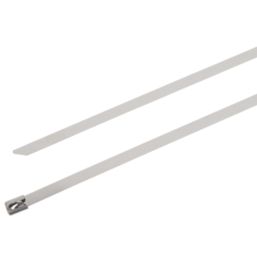 Essentials Stainless Steel Cable Ties Metallic 30cm x 0.79cm 100 Pack