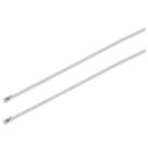 Essentials Stainless Steel Cable Ties Metallic 30cm x 0.79cm 100 Pack