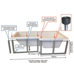 Tubfix Bath Front Frame Kit 1500-1800mm