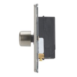 Contactum Lyric 3-Gang 2-Way  Dimmer Switch  Brushed Steel