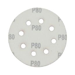 Flexovit  A203F 80 Grit 8-Hole Punched Multi-Material Sanding Discs 115mm 6 Pack