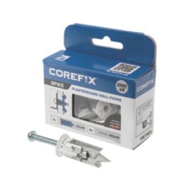 Corefix CFX121AS No Drill Heavy Duty Plasterboard Fixings 20mm x 40mm 4 Pack