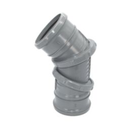 FloPlast  Push-Fit 0-90° Double Socket Adjustable Bend Grey 110mm