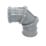 FloPlast  Push-Fit 0-90° Double Socket Adjustable Bend Grey 110mm
