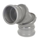 FloPlast  Push-Fit 0-90° Double Socket Adjustable Bend Grey 110mm