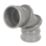 FloPlast  Push-Fit 0-90° Double Socket Adjustable Bend Grey 110mm