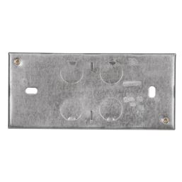 Tower DB166LSF 1 + 1-Gang Galvanised Steel  Knockout Back Box 35mm