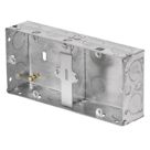 Tower DB166LSF 1 + 1-Gang Galvanised Steel  Knockout Back Box 35mm