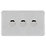 Schneider Electric Lisse Deco 3-Gang 2-Way  Dimmer Switch  Polished Chrome