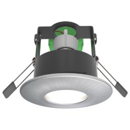 4lite WiZ Connected Fixed  Fire Rated LED Smart Downlight Satin Chrome 4.9W 345lm
