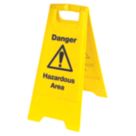 Danger Hazardous Area A-Frame Safety Sign 680mm x 300mm