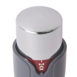 Flomasta  1/2" x 15mm Anthracite/Chrome Angled & L/S Modern Thermostatic Radiator Valve & Lockshield