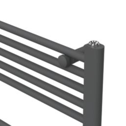 Flomasta 1600mm x 600mm 2784BTU Anthracite Flat  Towel Radiator