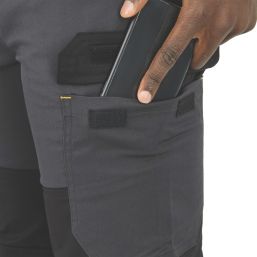 Site Allman Multi-Pocket Stretch Work Trousers Grey / Black 34" W 32" L