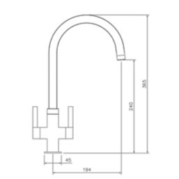 Abode Metix Monobloc Mixer Tap Matt Black