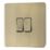 LAP  20A 16AX 2-Gang 2-Way Switch  Antique Brass with Colour-Matched Inserts
