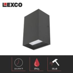 Lexco Scorpius Outdoor LED Wall Light Black 23W 3500lm