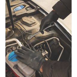 Site SDG310 Nitrile Powder-Free Disposable Grip Gloves Black Large 50 Pack