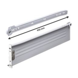 Essentials Silver Side Fix Drawer Runners 450mm 2 Piece Set