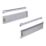 Essentials Silver Side Fix Drawer Runners 450mm 2 Piece Set