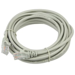Philex Grey Unshielded RJ45 Cat 5e Ethernet Cable 5m