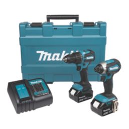 Makita DLX2537ST 18V 2 x 5Ah Li-Ion LXT Brushless Cordless Combi Drill & Impact Driver Twin Pack