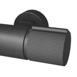Swirl Gallen Rear-Fed Exposed Matt Black Thermostatic Multi-Head Shower