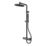 Swirl Gallen Rear-Fed Exposed Matt Black Thermostatic Multi-Head Shower