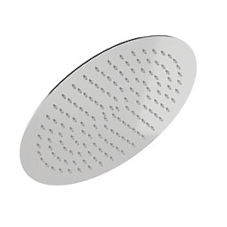 Swirl Slimline Adjustable Round Shower Head Chrome 300mm