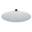 Swirl Slimline Adjustable Round Shower Head Chrome 300mm